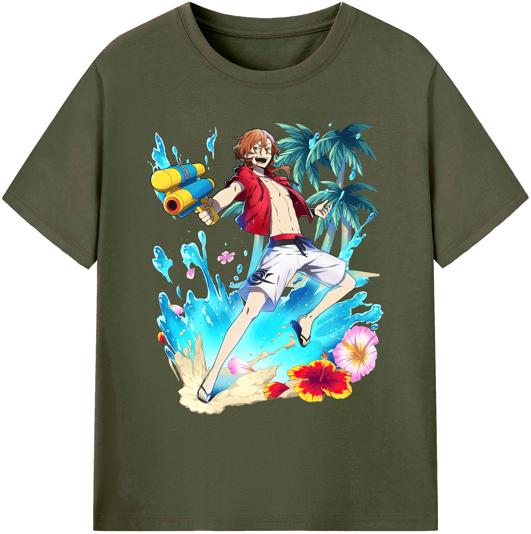 （画像用） 文豪ストレイドッグス Bungo Stray Dogs 綿100％ メンズ半袖Tシャツ｜肌触りやわらか＆通気性